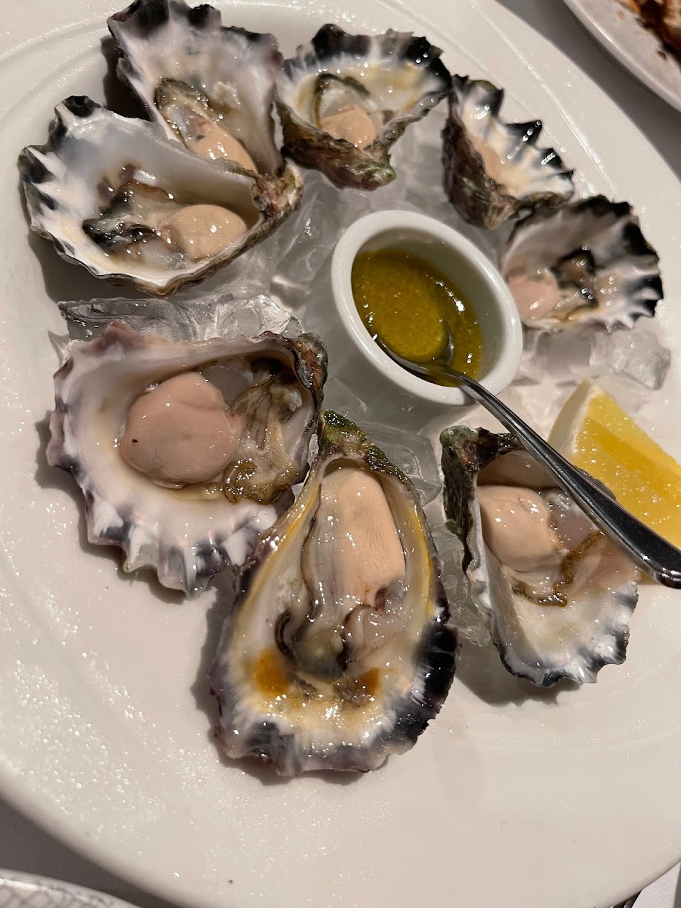 Sydney Rock Oysters served at Mazzaro Restaurant